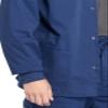Cherokee Mens Scrub Jacket Snap Front Medical with 3 Pockets, Knit Cuffs, Soft Fade Resistant 2-Way Stretch - WW360, M, Navy view 3