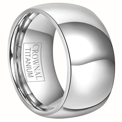 CROWNAL 4mm 6mm 8mm Titanium Wedding Couple Bands Rings Men Women Dome Polished Engraved I Love You Comfort Fit Size 4 To 16 (8mm,12.5)