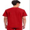 Cherokee Men's V-Neck Top Traditional fit with 4 Pockets, Ultra Soft, Durable, Fade Resistant, 2-Way Stretch Fabric - WW695T, XL, Red view 3