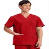 Cherokee Men's V-Neck Top Traditional fit with 4 Pockets, Ultra Soft, Durable, Fade Resistant, 2-Way Stretch Fabric - WW695T, XL, Red view 4