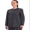 Cherokee Scrub for Women Snap Front Jacket with 3 Pockets, Fade Resistant, 2-Way Stretch, Soft & Durable Fabric - WW340, M, Pewter view 2