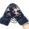 Ealafee Women Winter Cute Fluffy Bear Plush Navy Paw Claw Gloves Soft Mittens view 1