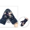 Ealafee Women Winter Cute Fluffy Bear Plush Navy Paw Claw Gloves Soft Mittens view 2