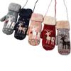 Ealafee Women Winter Cute Fluffy Bear Plush Navy Paw Claw Gloves Soft Mittens view 3