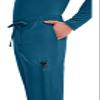 Cherokee Scrubs for Men Tapered Leg Cargo Scrub Pants with Zip Fly, 5 Pockets Elastic Waist 2-Way Stretch & Easy Care - WW190, XS, Caribbean Blue view 2