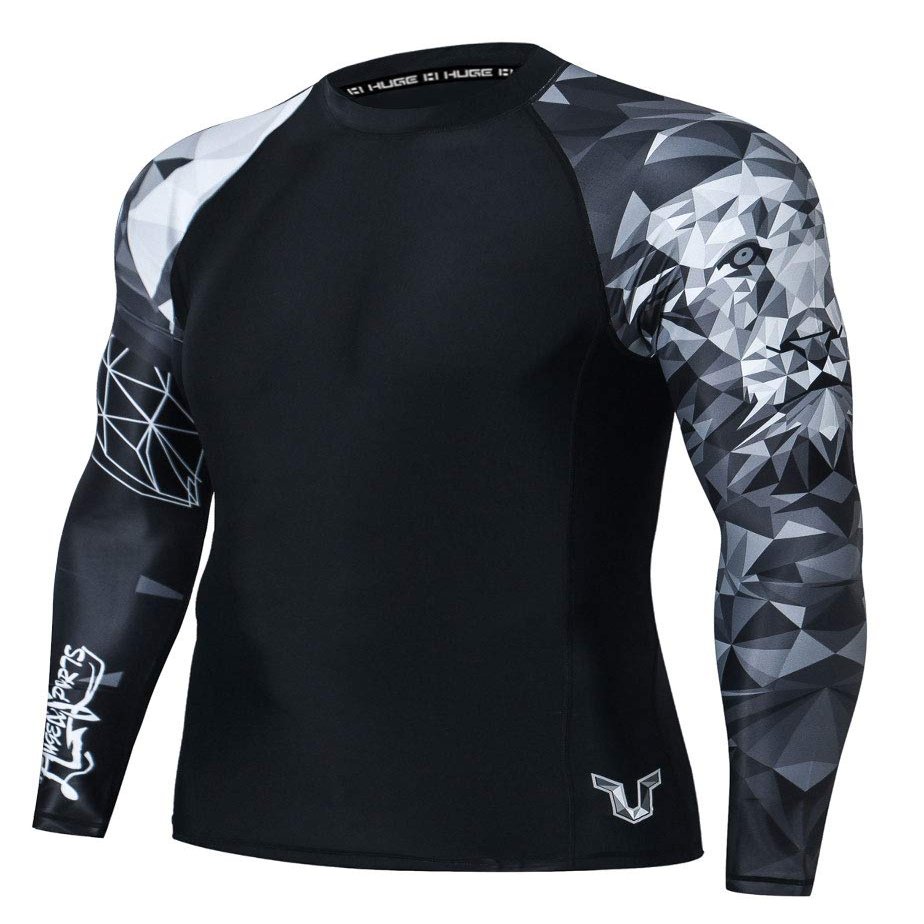 HUGE SPORTS Wildling Series UV Protection Quick Dry Compression Rash Guard