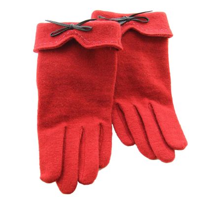 Ealafee Sexy Red Wool Gloves for Women Windproof Mitten Warm Touch Screen Gloves