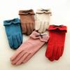 Ealafee Sexy Red Wool Gloves for Women Windproof Mitten Warm Touch Screen Gloves view 4