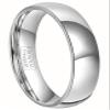 CROWNAL 4mm 6mm 8mm Titanium Wedding Couple Bands Rings Men Women Dome Polished Engraved I Love You Comfort Fit Size 4 To 16 (4mm,9.5) view 1