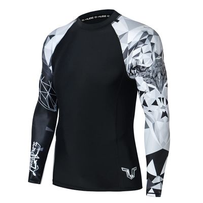 HUGE SPORTS Wildling Series UV Protection Quick Dry Compression Rash Guard (Eagle,S)