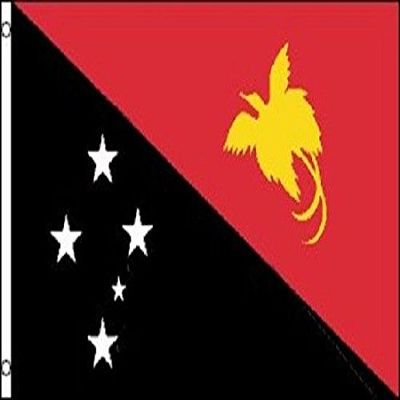 3x5 Papua New Guinea Flag Country Banner State Oceania Pennant Vivid Color and UV Fade Resistant Canvas Header and Double Stitched Polyester Materia
