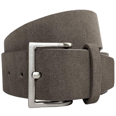 41101 Genuine Leather Suede Belt casual Jean Belt 1-1/2"(38mm) wide (Gray, 32)