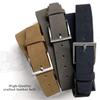 41101 Genuine Leather Suede Belt casual Jean Belt 1-1/2"(38mm) wide (Navy, 42) view 2