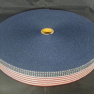 1 1/4" Heavy Cotton Webbing - Patriotic - 5 Yard Put-up (American Flag)