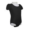 Freebily Kids Girls Short Sleeves Gymnastics Leotard Bodysuit with Cutout Back Ballet Ballroom Dance Outfit Shirt Tops Black 4 view 4