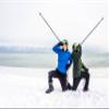 WhiSki Poles Original Best Gift for Skiers - SKI Pole FLASKS Holding 16 oz + Free Collapsible Funnel + Stickers view 4