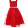 DreamHigh Sequined Flower Girls Party Pegant Dress (2, Red 2) view 2