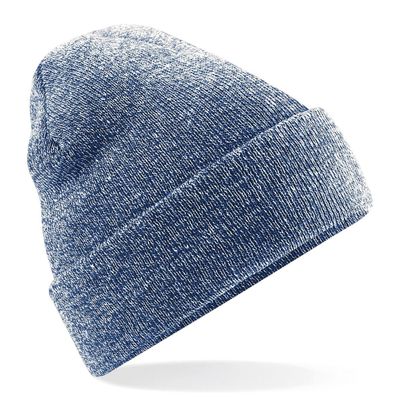 Beechfield Unisex Original Cuffed Beanie Winter Hat (One Size) (Heather Navy)