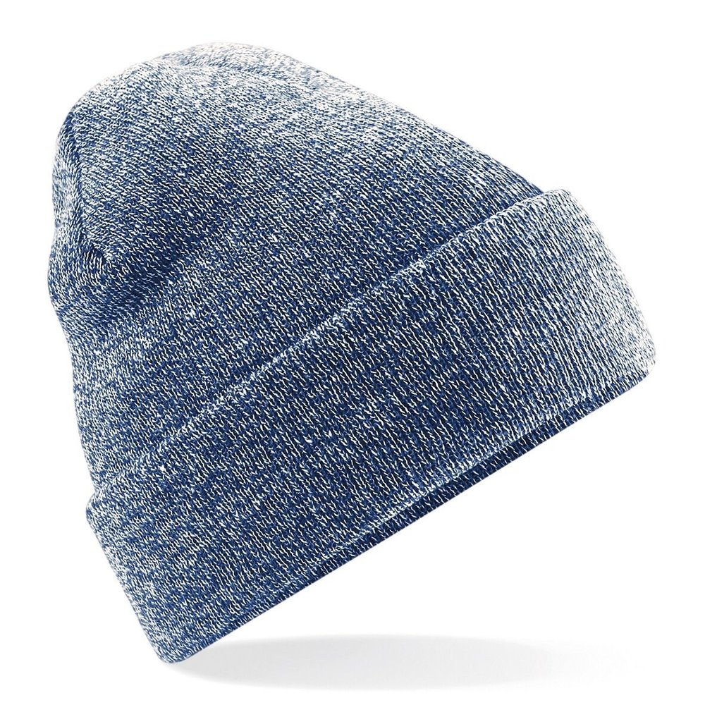 Beechfield Unisex Original Cuffed Beanie Winter Hat (One Size) (Heather Navy)