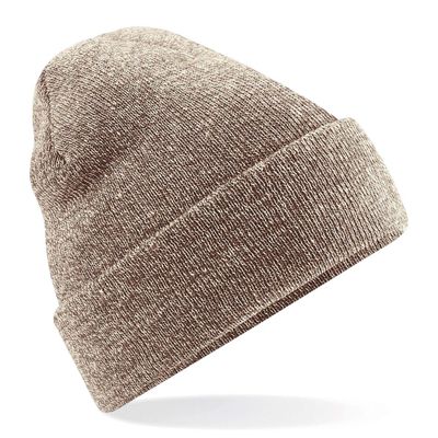 Beechfield Soft Feel Knitted Winter Hat (One Size) (Heather Oatmeal)
