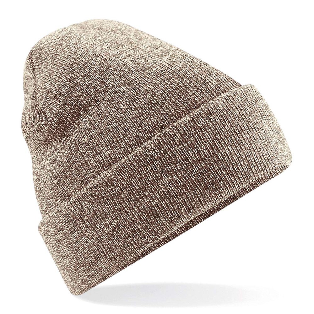 Beechfield Soft Feel Knitted Winter Hat (One Size) (Heather Oatmeal)