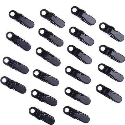 20 Pack Small Tarp Awning Clamp Set - Black Tarp Clips Jaw Tent Snaps for Camping