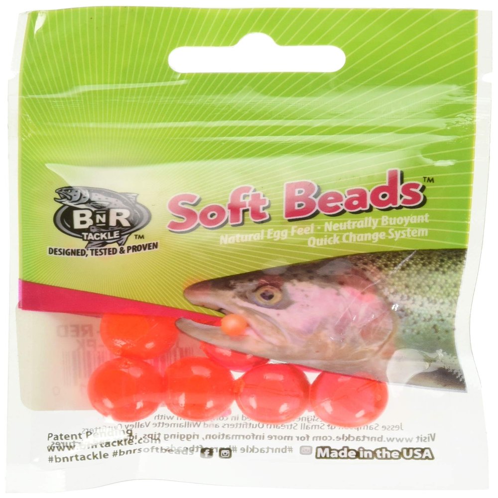 BNR Tackle Soft Beads Red 14mm Artificial Fishing Bait