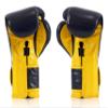 Fairtex Muay Thai Boxing Gloves BGV9 - Heavy Hitter Mexican Style Training & Sparring Gloves for Kick Boxing MMA K1 (Blue/Yellow, 16 oz) view 2