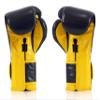 Fairtex Muay Thai Boxing Gloves BGV9 - Heavy Hitter Mexican Style Training & Sparring Gloves for Kick Boxing MMA K1 (Blue/Yellow, 12 oz) view 2