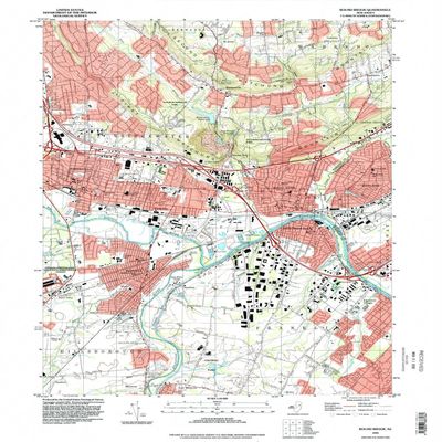 YellowMaps Bound Brook NJ topo map, 1:24000 Scale, 7.5 X 7.5 Minute, Historical, 1995, Updated 1998, 27 x 22 in - Tyvek