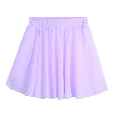 CHICTRY Children's Girl's Dance Sport Classics Chiffon Collection Wrap Over Skirt Lavender 5-6