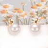 Yoursfs 10mm Faux Pearl Clip On Earrings for Women 18K Yellow Gold Plated Small Pearl Clip Earring Wedding Jewelry view 3