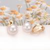 Yoursfs 10mm Faux Pearl Clip On Earrings for Women 18K Yellow Gold Plated Small Pearl Clip Earring Wedding Jewelry view 4