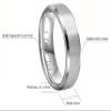 CROWNAL 4mm 6mm 8mm Titanium Wedding Couple Bands Rings Men Women Matte Brush Center Beveled Edges Engraved I Love You Comfort Fit Size 4 To 16 (6mm,12) view 3