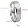 CROWNAL 4mm 6mm 8mm Titanium Wedding Couple Bands Rings Men Women Matte Brush Center Beveled Edges Engraved I Love You Comfort Fit Size 4 To 16 (8mm,7) view 3