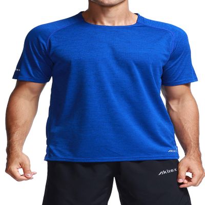 Akilex Mens Running Dry Fit T-Shirt Athletic Outdoor Short Sleeve Comfortable Sports Top