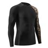 HUGE SPORTS Men's Splice UV Sun Protection UPF 50+ Skins Rash Guard Long Sleeves(Sea Forest, 2XL) view 3