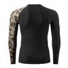 HUGE SPORTS Men's Splice UV Sun Protection UPF 50+ Skins Rash Guard Long Sleeves(Sea Forest, 2XL) view 4