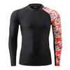 HUGE SPORTS Men's Splice UV Sun Protection UPF 50+ Skins Rash Guard Long Sleeves(Bee Together, 3XL) view 2