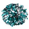 Metallic Cheerleader Cheerleading Pom Poms 6 inch 1 Pair 2 Pieces (Teal/Silver) view 1