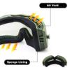 EnzoDate Military Alpha Ballistic Goggles Tactical Army Sunglasses Airsoft CS Paintball Glasses 3 Lens Kit (Green) view 2