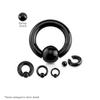Captive Bead Ring Black IP Spring Action Easy Pop Out 316L Surgical Steel (4g (5 mm) 1/2"-12 mm) view 2