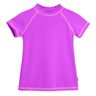 Deep Purple UPF 50+ Short Sleeve Rashguard for Girls by City Threads