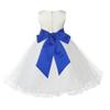 ekidsbridal Ivory Tulle Rattail Edge Flower Girl Dress Wedding Tulle 829S 2 view 2