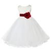 ekidsbridal Ivory Tulle Rattail Edge Flower Girl Dress Wedding Tulle 829S 6 view 1