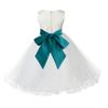 ekidsbridal Ivory Tulle Rattail Edge Flower Girl Dress Wedding Tulle 829S 6 view 2