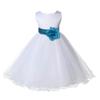 ekidsbridal White Tulle Rattail Edge Flower Girl Dress Wedding Tulle 829S 2 view 1