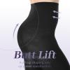 MANZI 3 Pairs Run Resistant Control Top Panty Hose Opaque Tights, Black, L view 3