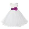 ekidsbridal Ivory Tulle Rattail Edge Flower Girl Dress Wedding Tulle 829S 4 view 1