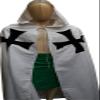 Medieval Warrior LARP Cosplay Costume Templar Knights Cape Cross Cloak ABS (White, Chest Size - 54 inch) view 1